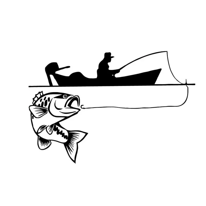 

Car Decal, Fashionable Outdoor Leisure Sport Fishing Design, Window Bumper Vinyl Decal