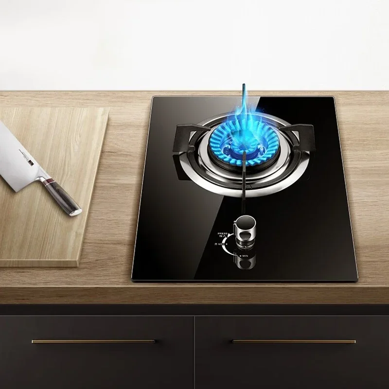 حار بيع السعر المنخفض طباخ الغاز غاز البترول المسال الذكية مواقد الغاز المحمولة الزجاج العلوي بطارية موقد غاز موقد واحد للمطبخ