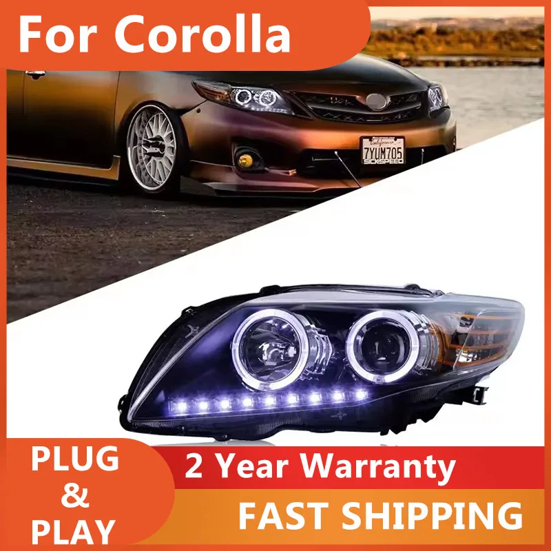 

Автомобильный стайлинг: Фары для Toyota Corolla 2008-2010 Altis, дневные ходовые огни (ДХО), указатели поворота, ближний и дальний свет, линзы-проекторы