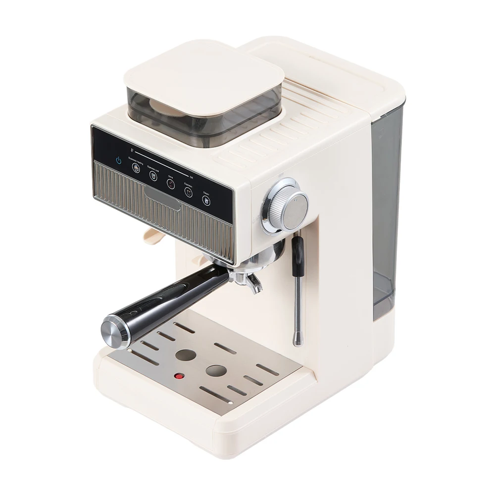 KOMORE Espressomaschine mit integrierter Kaffeemühle und Milchaufschäumer