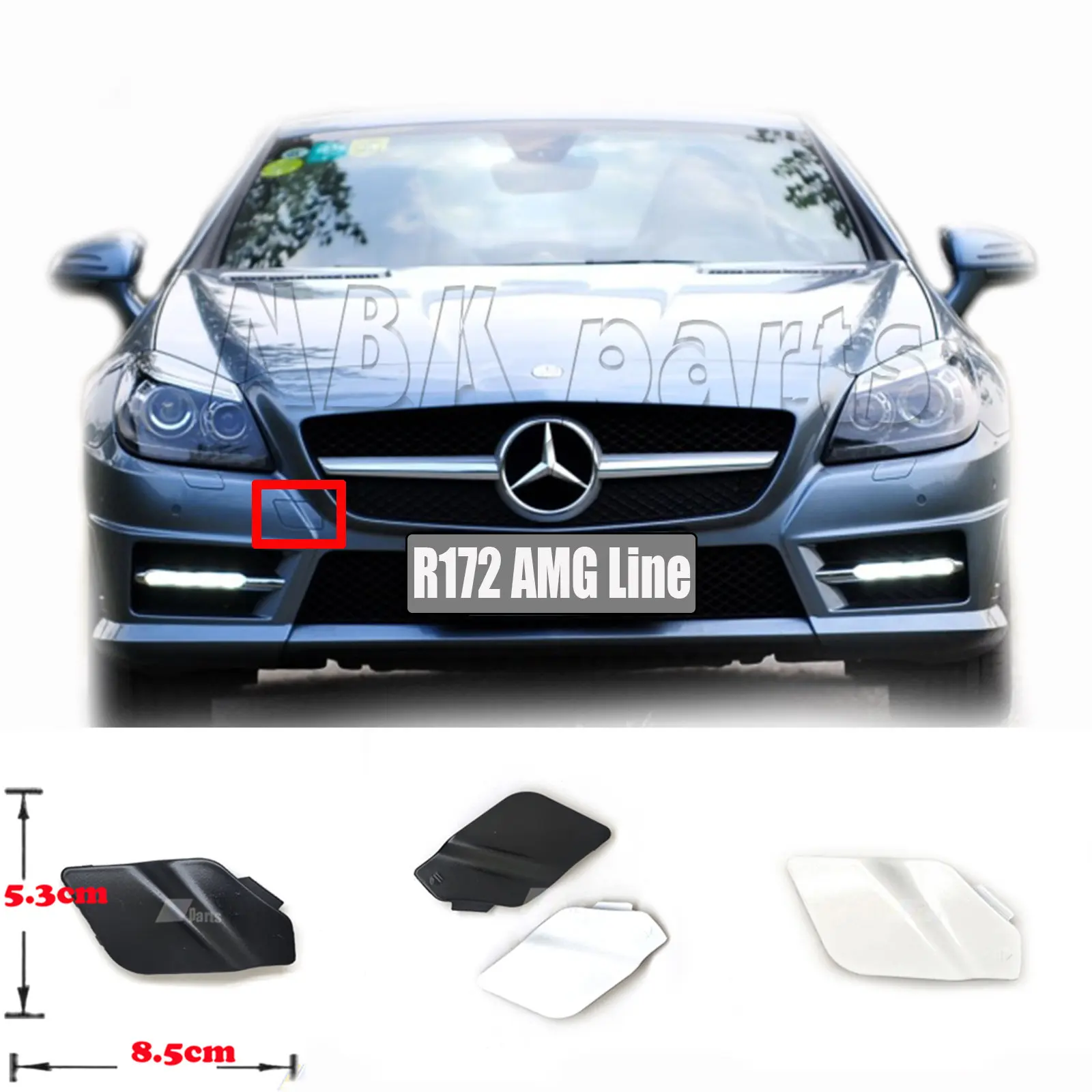 A1728852623 Fit 12-16 Mercedes SLK W172 R172 AMG Sport SLK200 SLK250 SLK300 SLK350 SLK55 FRONT TOW COVER