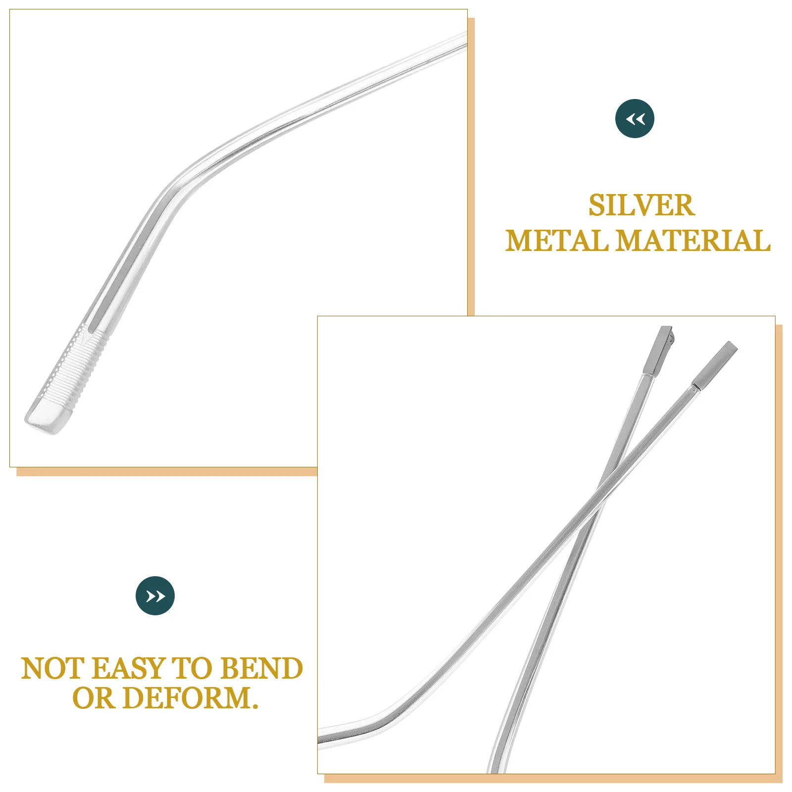 

1Pair Replacement Glasses Arms Metal Eyeglasses Temple Legs Universal Durable for Sunglasses Reading Myopia Glasses Accessories