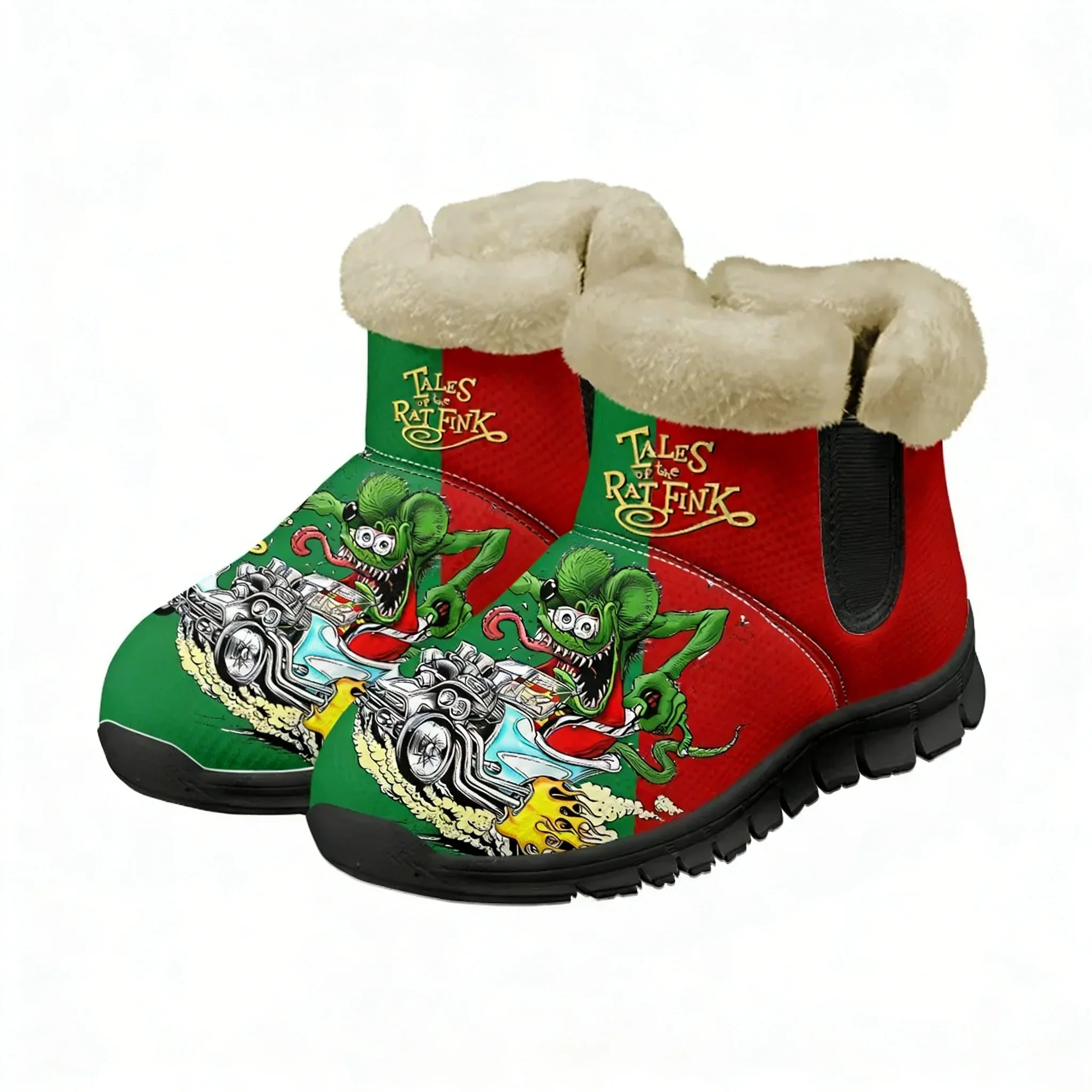 

Tales Of The Rat Fink Snow Boots Mens Womens Teenager Shoes Keep Warm Casual Lightweight Couple Sports Custom Sneakers