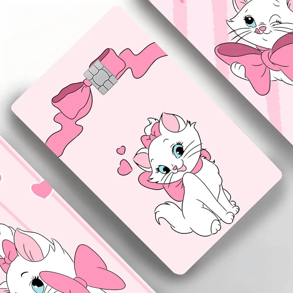 ملصقات بطاقات Sweet Marie Cat Little Princess مع ملصقات بطاقات على شكل فيونكة مكونة من 4 قطع من غطاء بطاقة الائتمان البلاستيكية، طبقة حماية للديكور #2