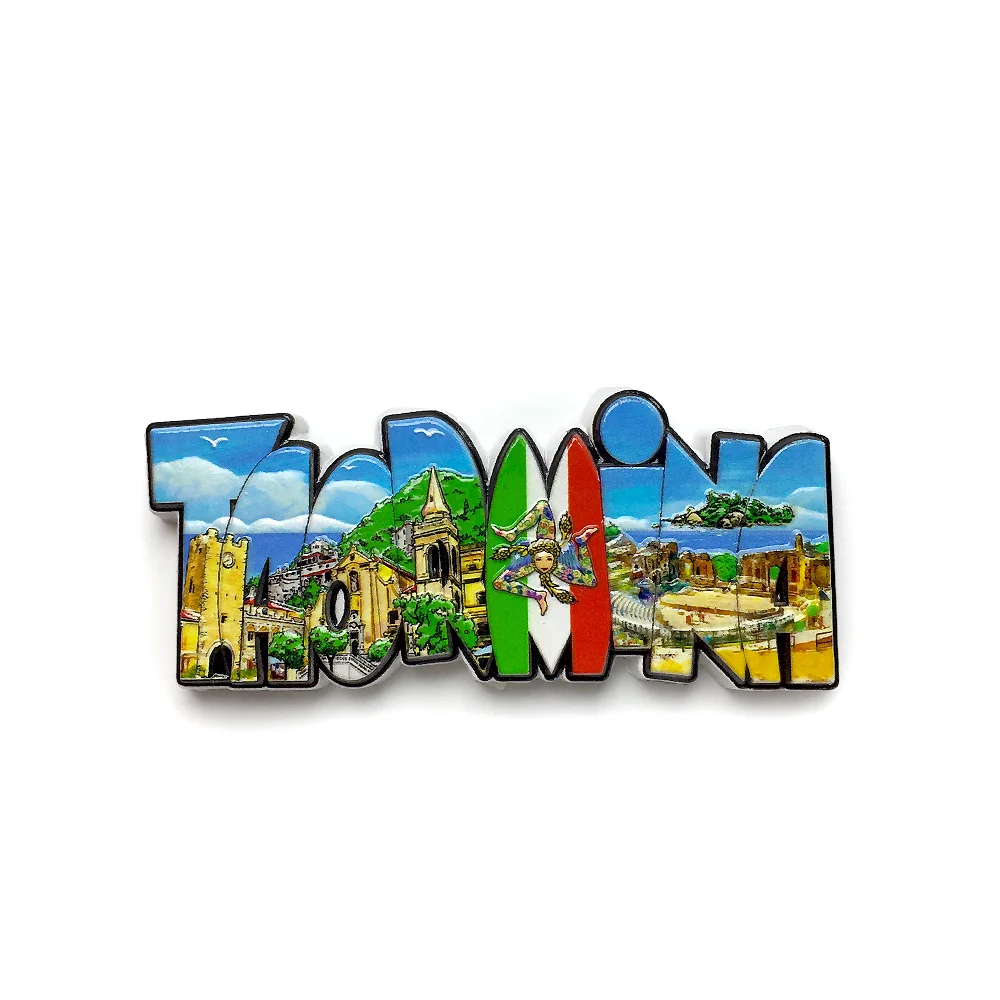 

Resin Refrigerator Magnet Souvenir Tuscany Italy Scenery Travel Collection Home Decor Magnetic Sticker