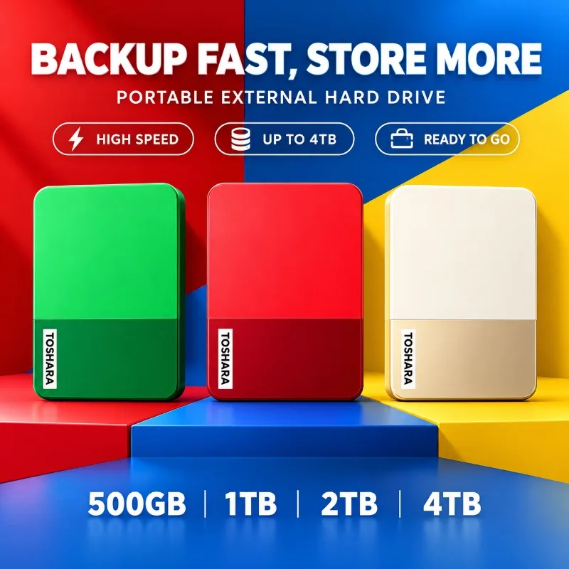 Multi-color selection Portable High Speed Disk 4TB External Hard Drive For Laptop Desktop Mac Android Phone Mobile Data Backup