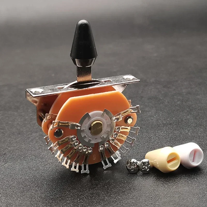 

Guitar 5-way 24 legs Super Switch Pickup Selector Super 4-Pole Double Wafer for ST/Tele Guitars with Black/Ivory/White Tip