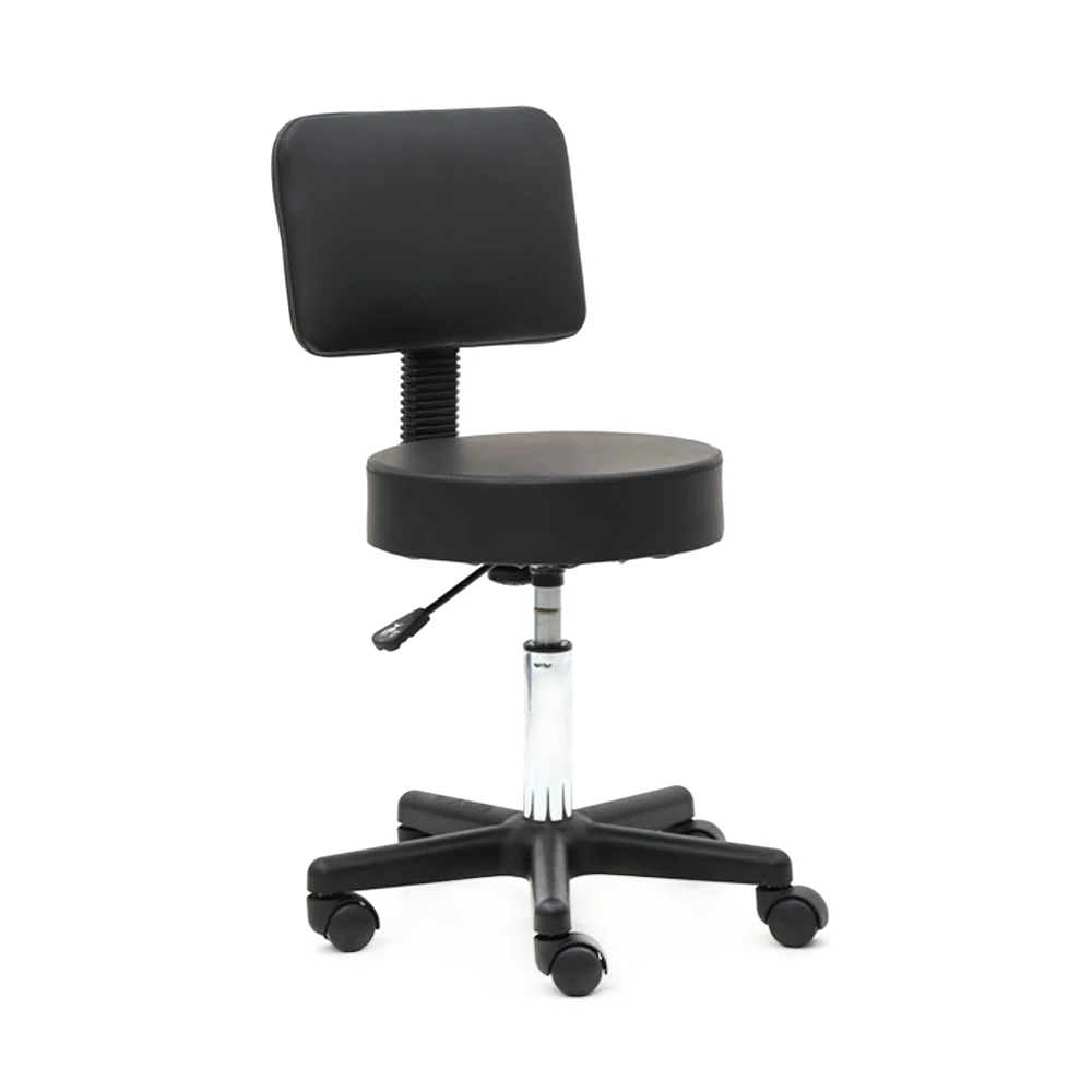 360 Degree Rotation Round Shape Plastic Adjustable Salon Stool Bar Stool Bar Chair  with Back