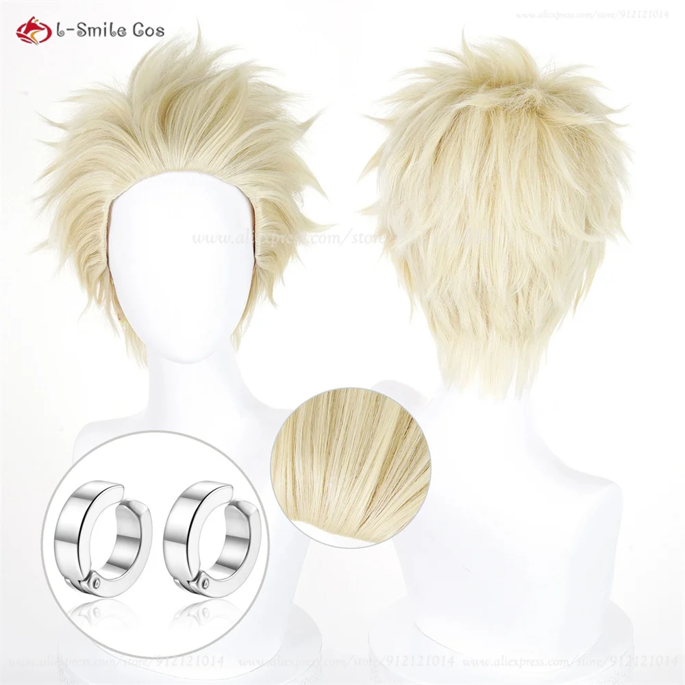 

Rintaro Tsumugi‌ Cosplay Wig 30cm Linen Gold Wigs For Waguri Kaoruko‌ Cosplay Anime Cosplay Wigs Heat Resistant Synthetic Hair