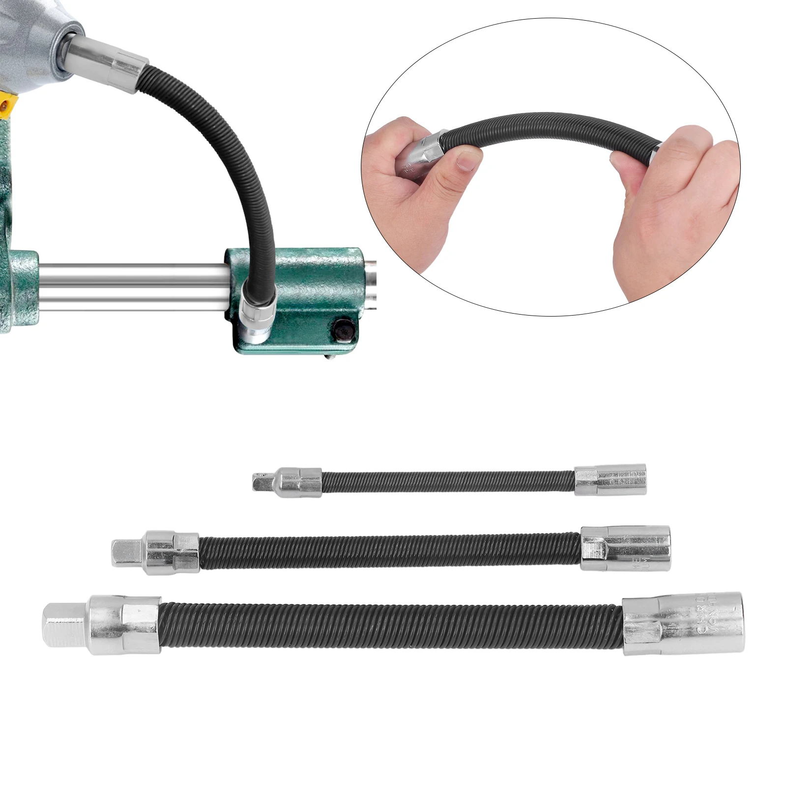 Flexible Extension Bar Easy Usage Tight Connection  Flexible Magnetic Bit Holder for Automotive Repairing
