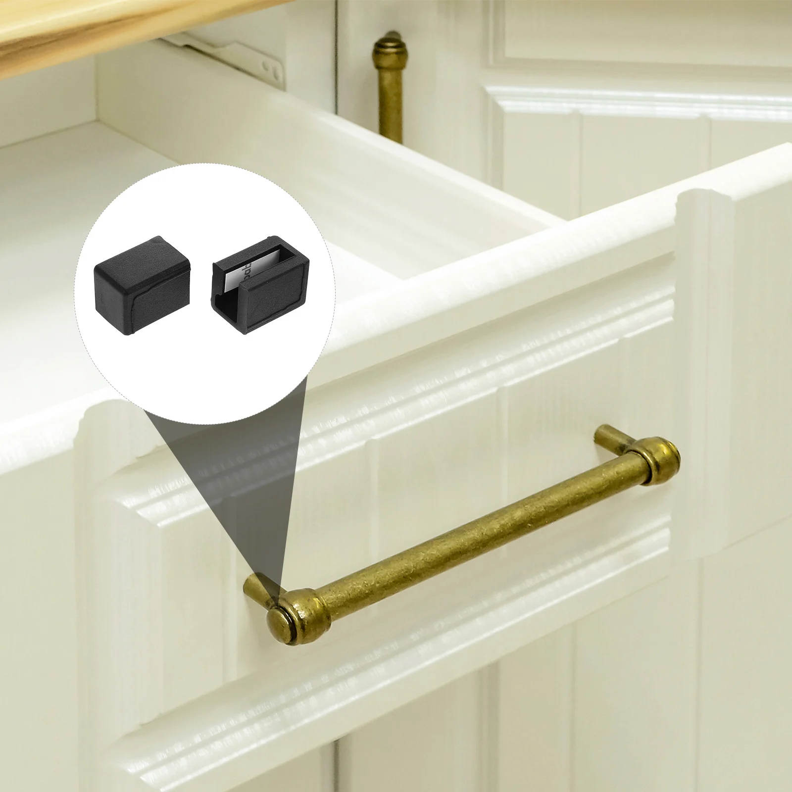 4 قطع من واقيات الزوايا الشفافة، خزائن مقاومة للأطفال، أدراج على شكل مصدات حافة من السيليكون، واقيات أمان للأطفال في المنزل #3