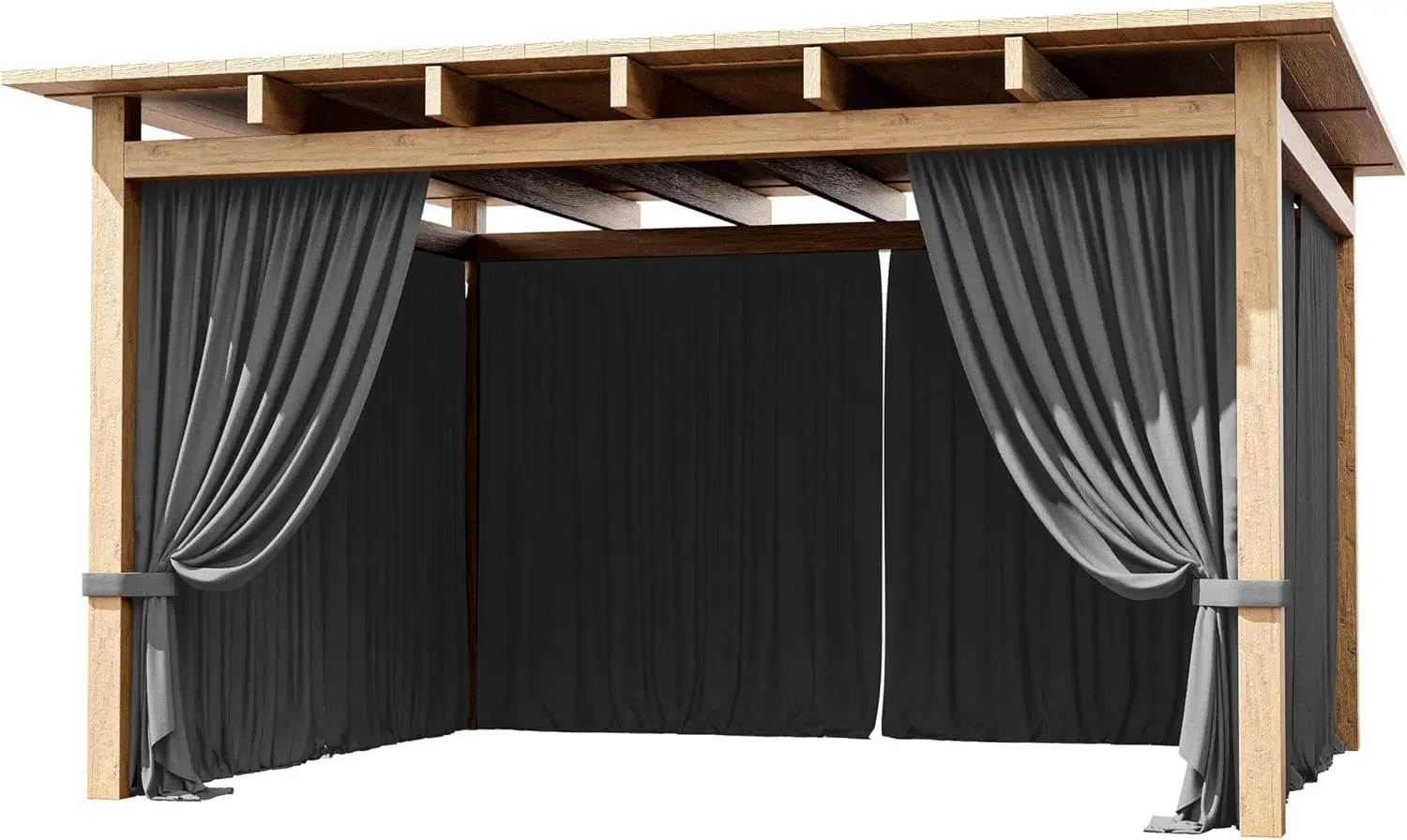 

4 Panel Gazebo Curtain 10×12ft Waterproof Outdoor Privacy Panels with Zipper Designed for Patio & Backyard Gazebo Tent (Curtain