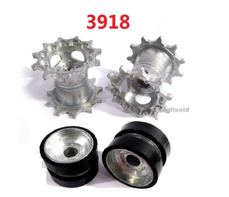 Henglong 3889 3908 3918 3889-1 3918-1 German Leopard 2A6 1/16 RC tank upgrade parts metal wheels hub set Metal track