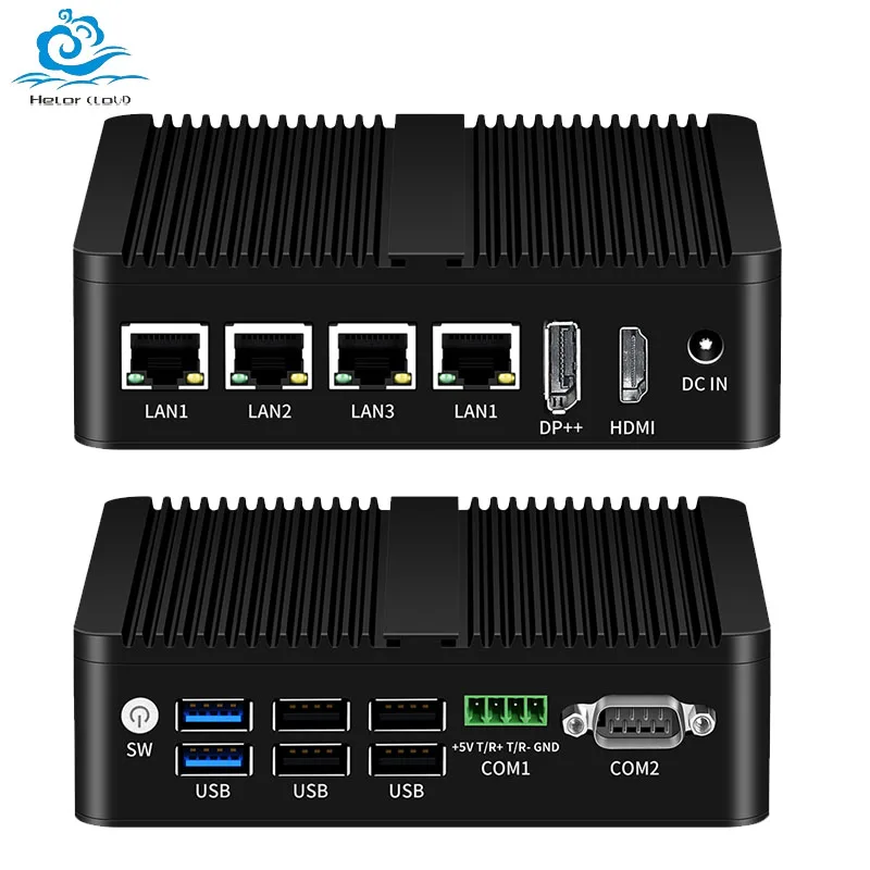 Intel N100 Mini PC Firewall Router 4x 2.5G LAN intel Ethernet i225V i226V 2x COM RS485 RS232 Pfsense Linux Windows 11 4K DDR4