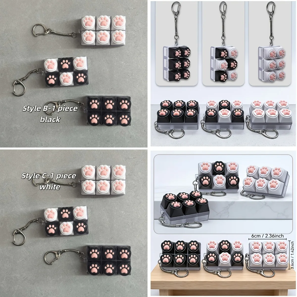 

Gift for Her/Him Finger Keychain | Compact and Elegant, Stress-relieving, Easy to Operate, Reusable, Suitable for Daily Carry, M