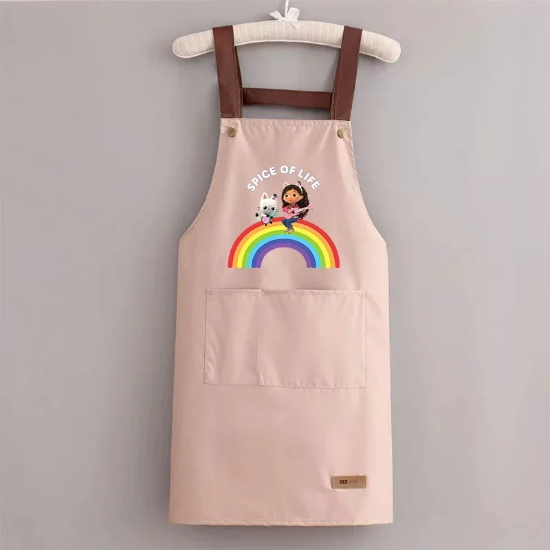 Gabby Dollhouse Kitchen Apron Waterproof Ladies Women Home Aprons Wipeable Oil Resistant Baking BBQ Restaurant Cafe Aprons Gift