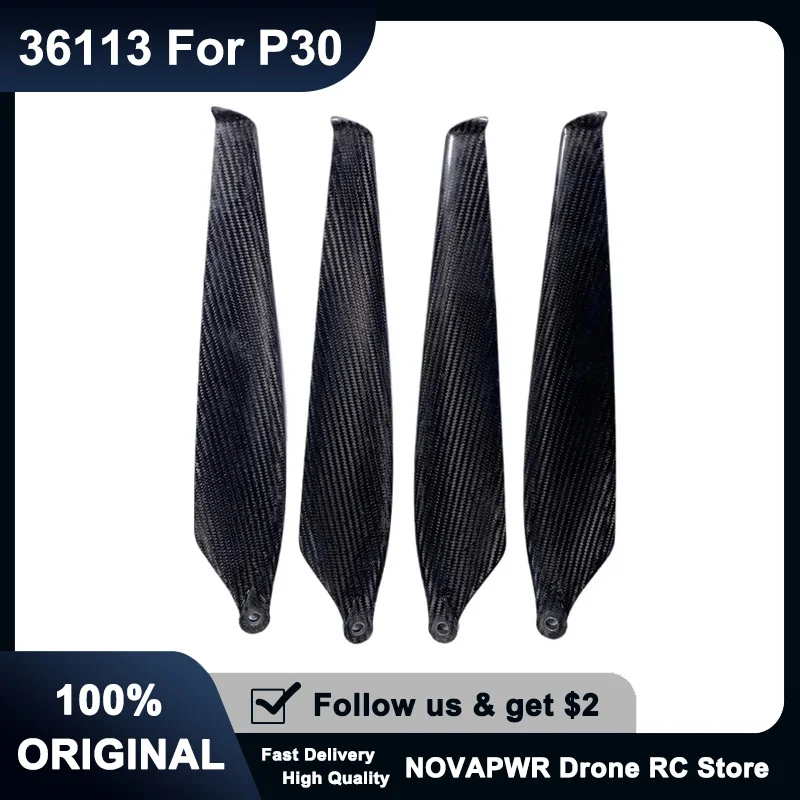Aerospace PMI Carbon Fiber Propeller for XAG P30 36113, Lightweight Folding Blade for Longer Flight Time