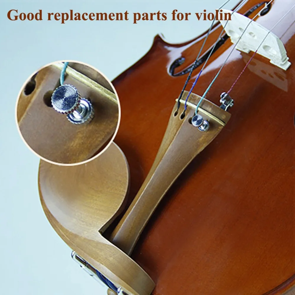 8PCS Professional Metal Violin Fine Tuners Anti Rust Silver Color String Adjusters Violin Replacement Parts For Violin
