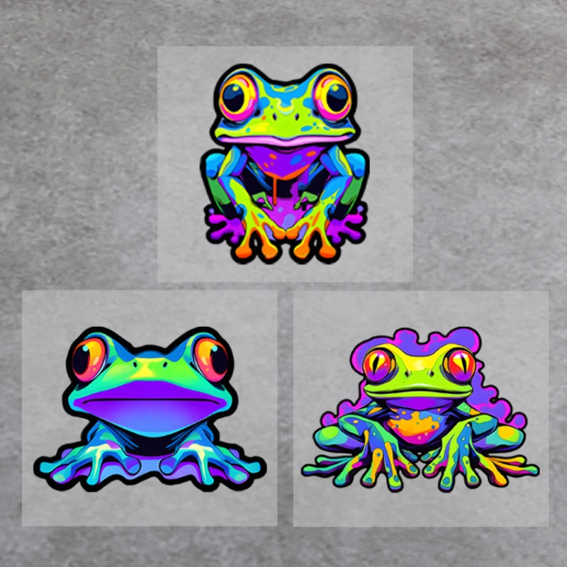 

Frog Motorcycle Stickers Motorbike Fuel Tank Front Cowl Side Panels Helmet Decoration Auto Window Bumper Cartoon Vinyl Decals