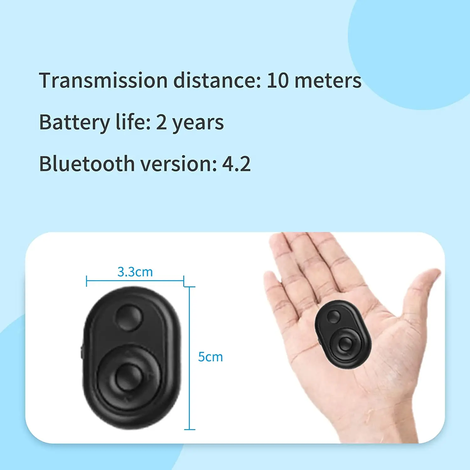 Bluetooth Remote Shutter Control Multifunctional Remote for iPhone Android Wireless Shutter for Vlog TikTok Volume Control