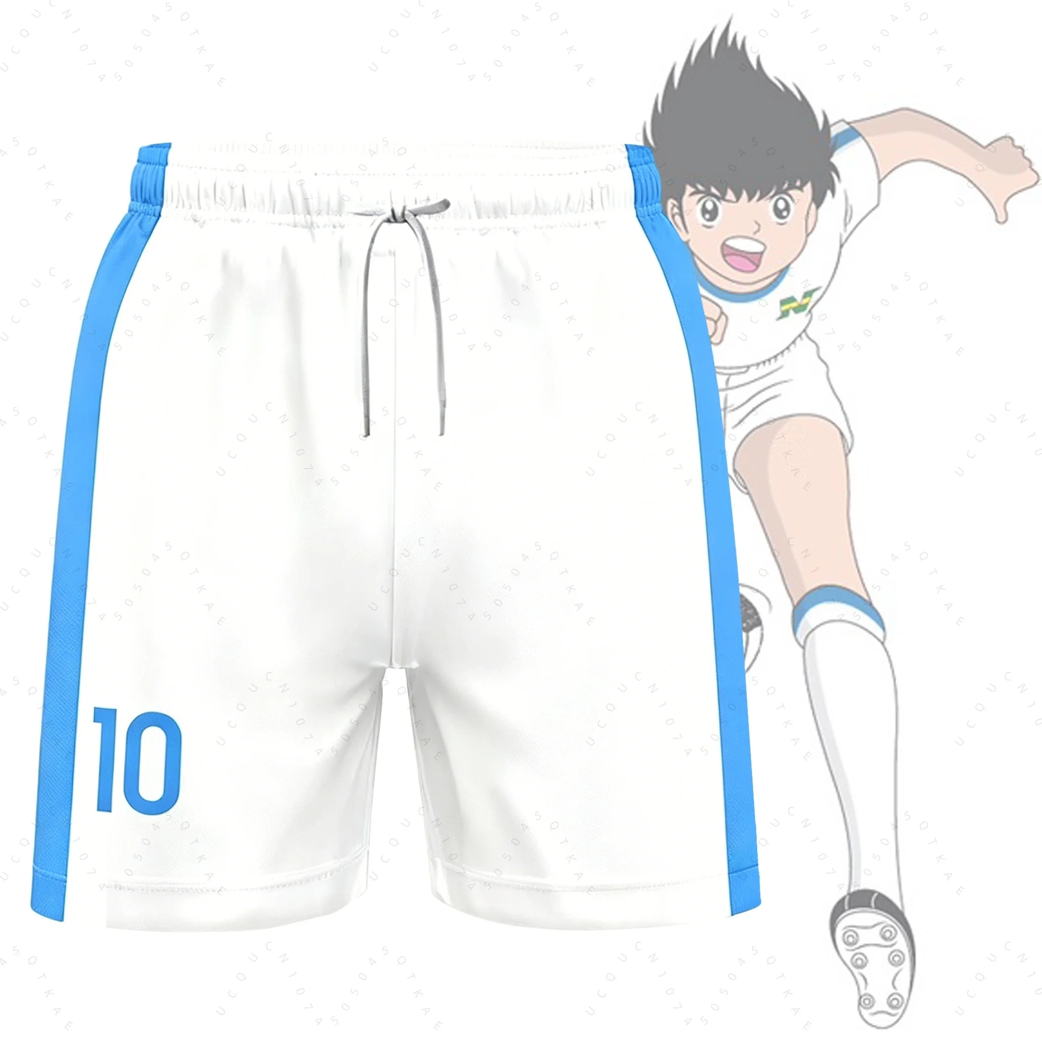Piece Outfit Children Tracksuit Captain Tsubasa Football No.10 Print T Shirt Can Choose T-Shirts Or Shorts Kids Adult Clothes image 6