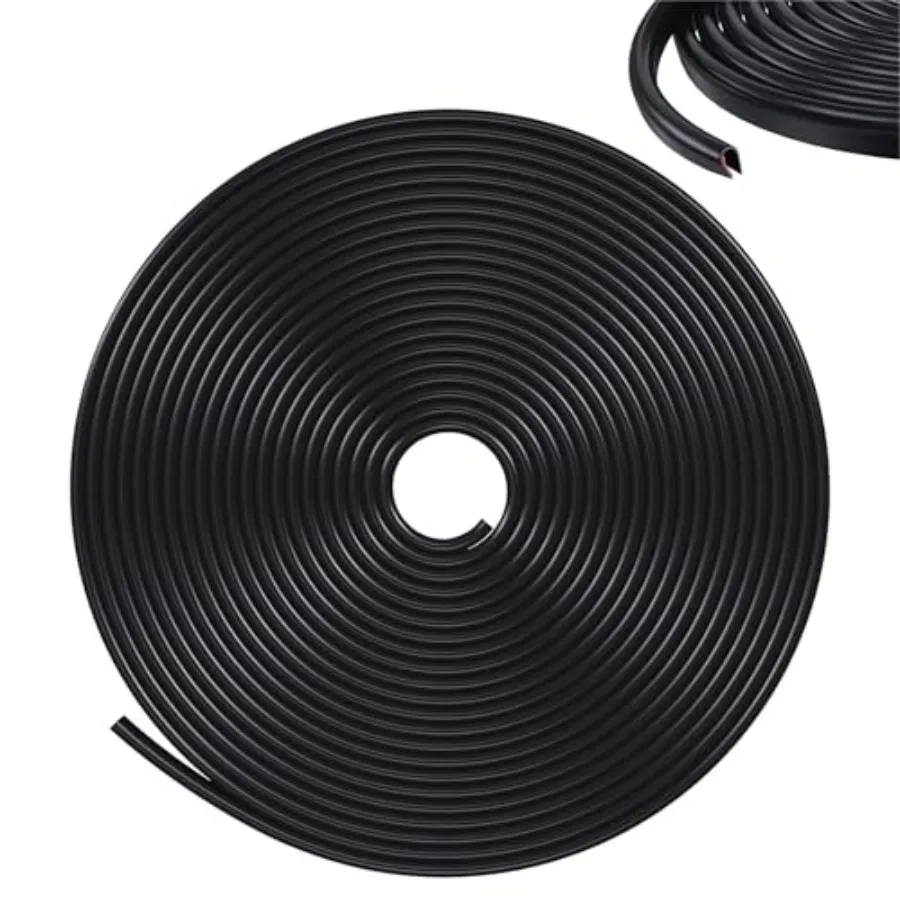 

32Ft 10M Door Edge Guards Car Door Edge Guards U Shape Car Door Protector Rubber Seal Door Guard Internal Double Sided Tape (No