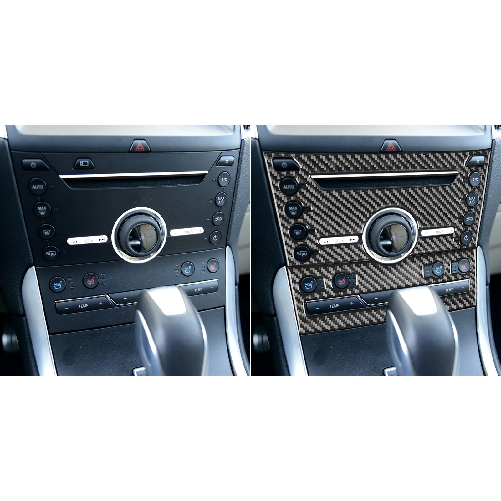Suitable for Ford EDGE 2015—2019 Carbon Fiber Car Accessories Central Console Control Panel Decoration Cover Trim Sticker