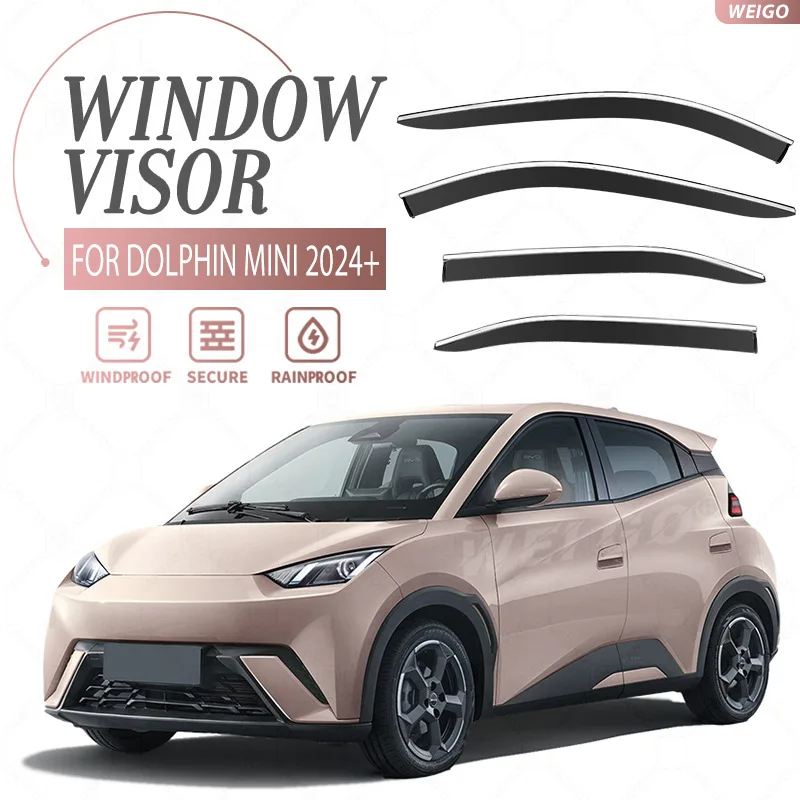 For BYD Dolphin ATTO 2 MINI 2022-2024 Car Window Visor Awning Shelters Windshield Side Window Rain Sun Shade Auto Accessories