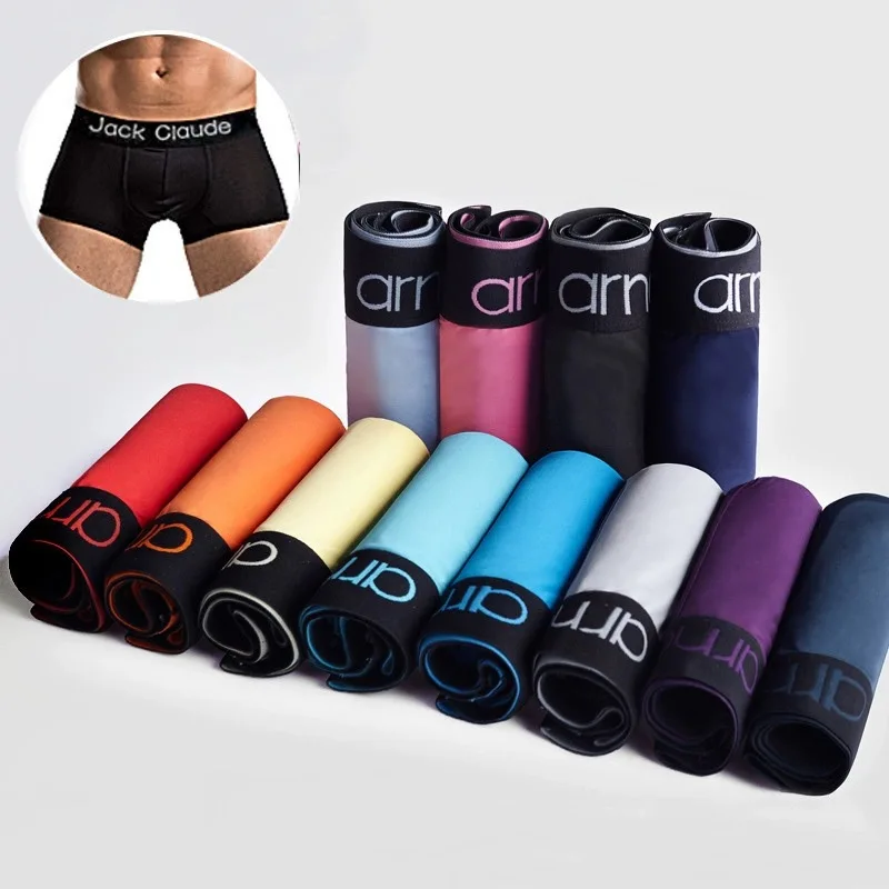 

5Pcs/Men's Underwear Men Short Antibacterial Comfortable Sexy Boxer 3D Large Pouch Casual Solid Color Underwear Boxer MenPanties