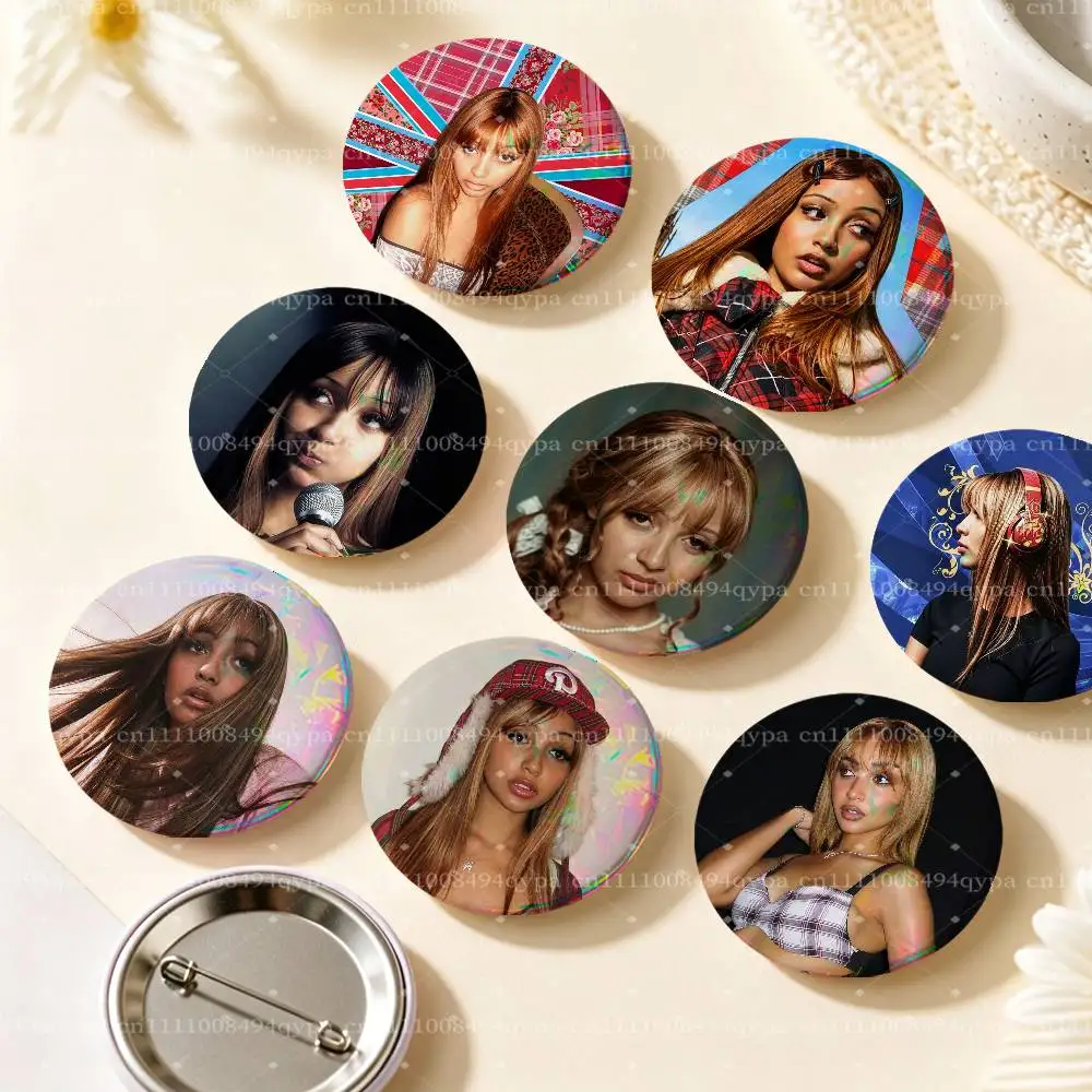 P-Pinkpantheress Heaven Knows Button Supplies Round Badge Pins Clothes Decor Metal Pin Back Cover Metal Cover Laser Film