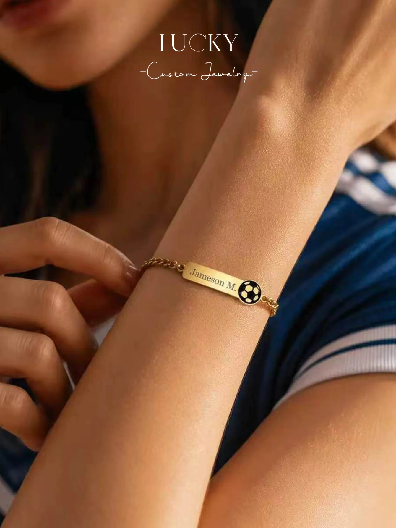 Women's Customizable Name Bracelet, Simple Daily Style
