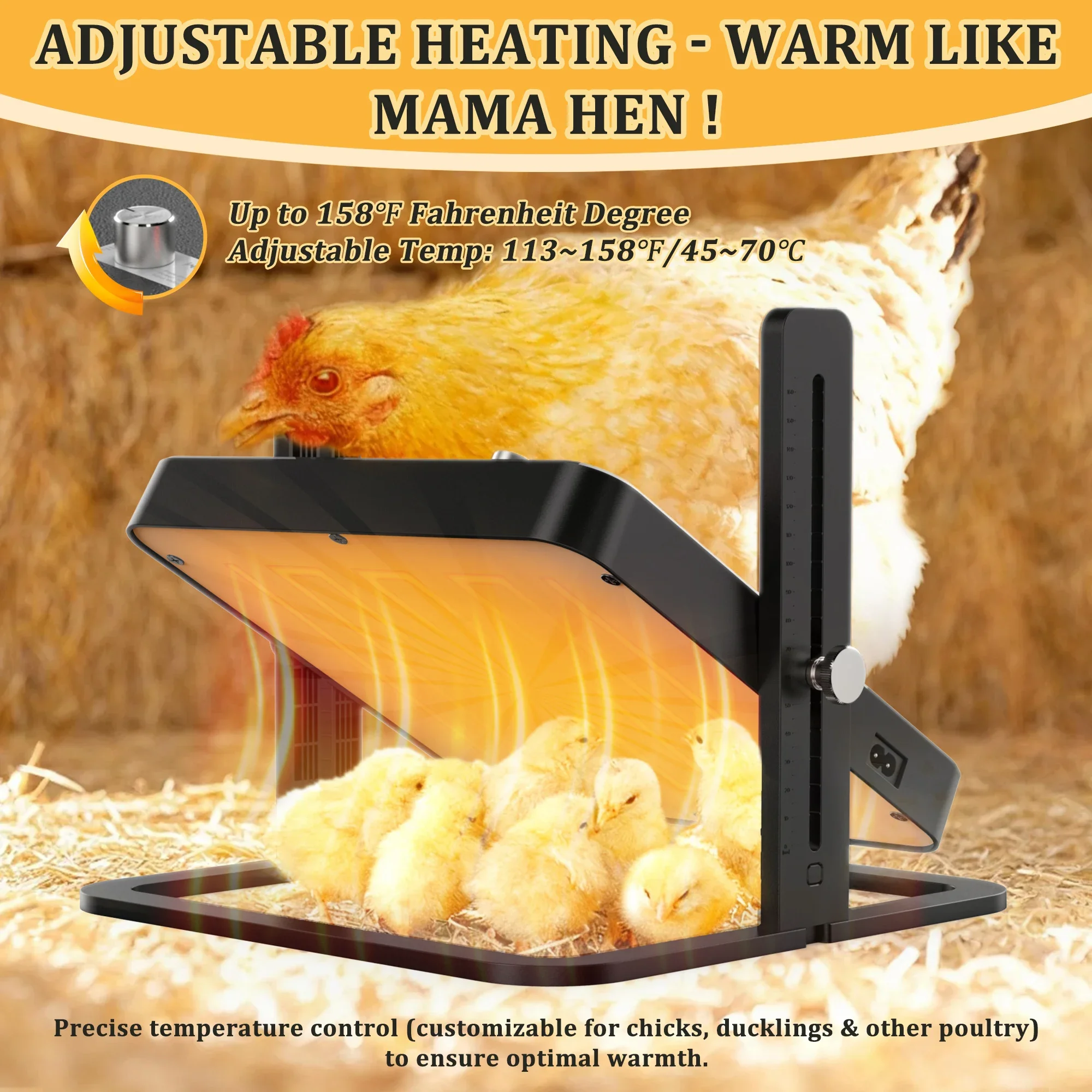 Small Brooding Kiosk with Pet Heating Plate, Intelligent Safety Temperature Control Chicken Heater