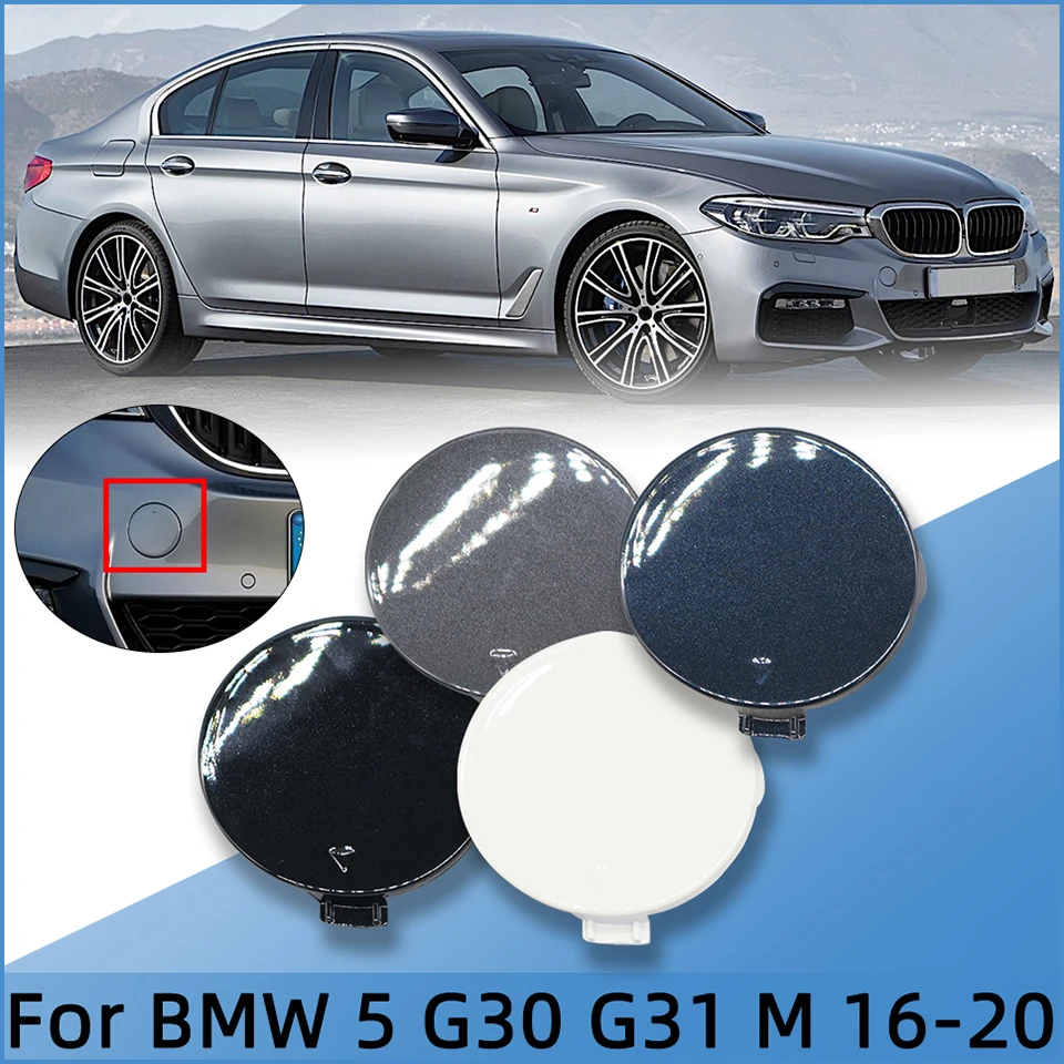 

For BMW 5 2016-2024 G30 G31 LCI M Front Rear Bumper Tow Hook Eye Cap Trailer Cover Shell With Color 51118069068 51128064713