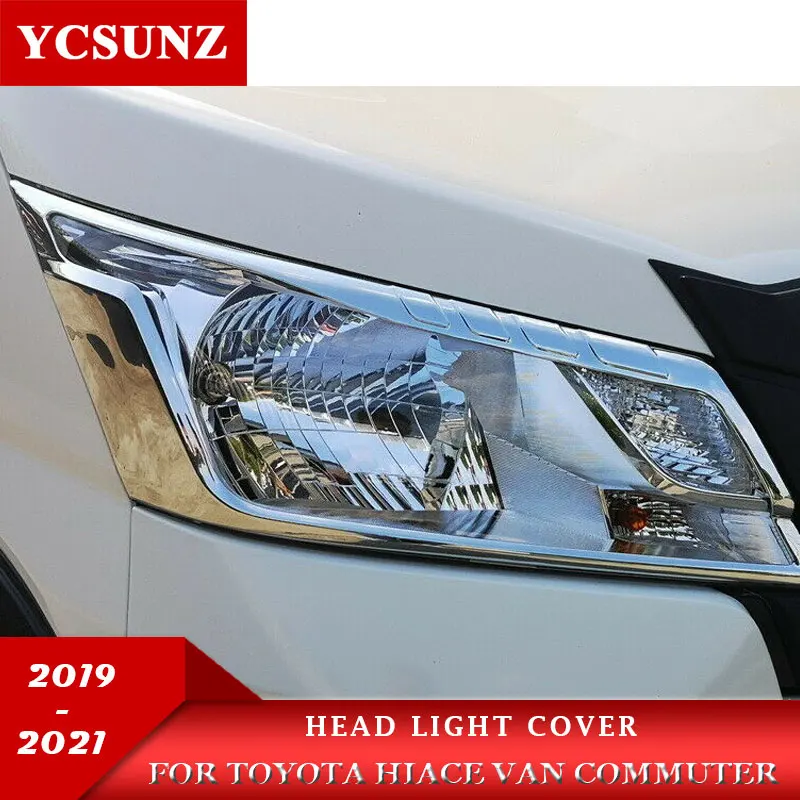 

2019 Headlights Cover Accessories For Toyota Hiace Van Commuter Quantum 2019 2020 2021 Exterior Parts Head Lamp Hood YCSUNZ