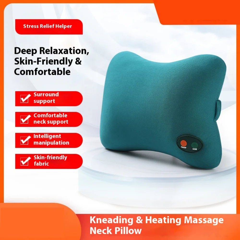 

Car Neck Pillow Electric Soft Pillow Vibration Neck Back Home Car Kneading Massager Pain Relief Electric Pillow Massage Pillow