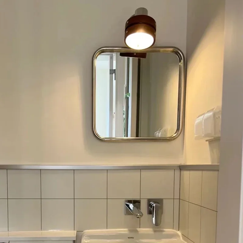 Decorative Wall Mirror Stainless Steel Framed Mirror Modern Wall Mounted Vanity Mirror for Bathroom