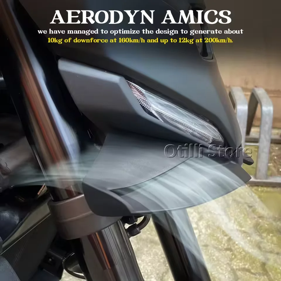 

MT 07 2025 Motorcycle Downforce Winglet Aerodynamic Wing Front Spoiler Kit New Accessories Front Spoiler For Yamaha MT07 MT-07