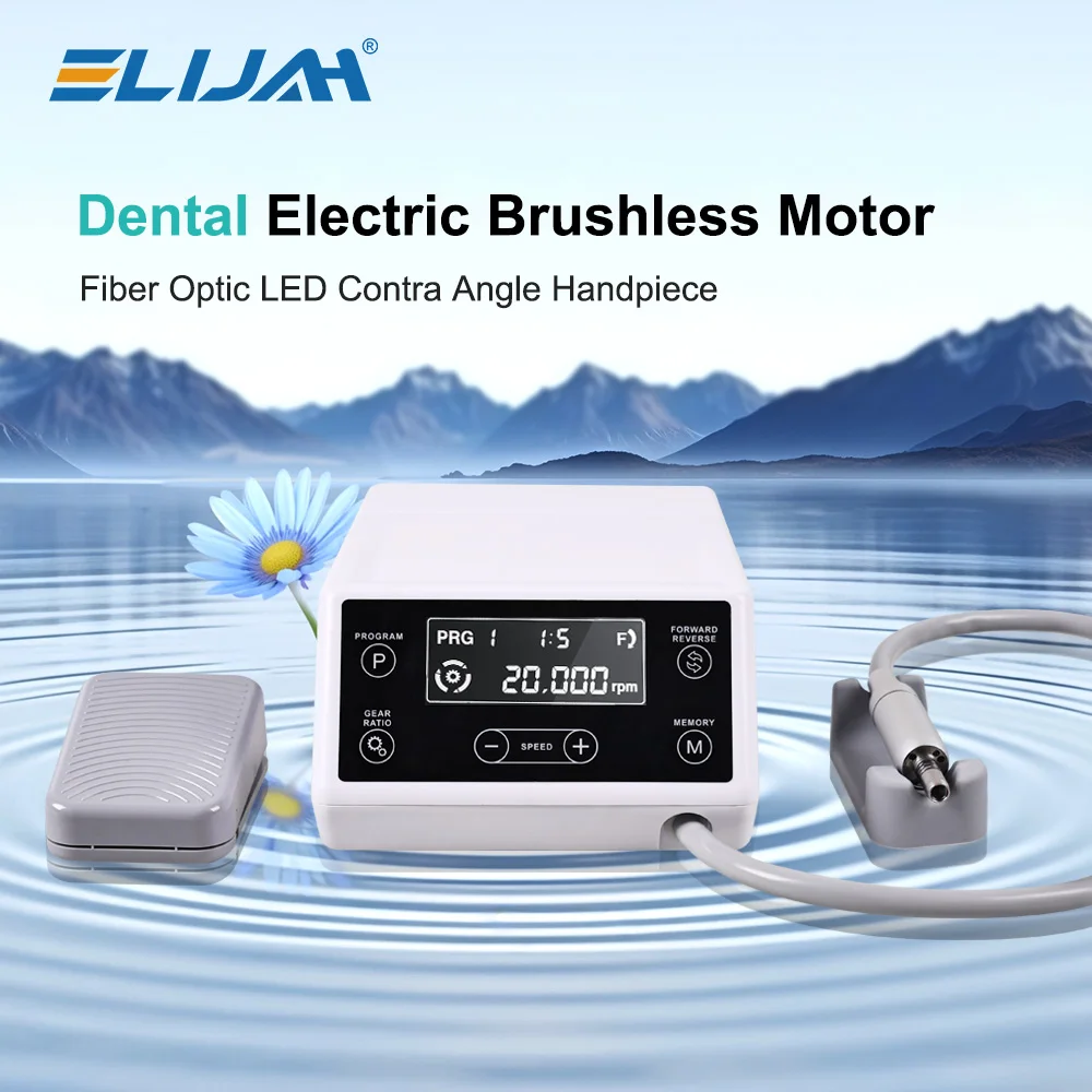 SYJH Electric Dental LED Brushless Micromotor with 1:1/1:5/16:1 Fiber Optic Contra Angle Handpiece Dentistry Equipment Tools