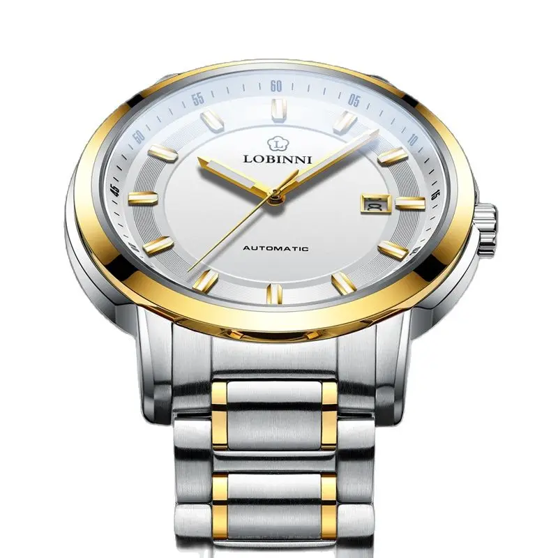 

LOBINNI мужские автоматические механические часы, роскошные швейцарские бренды MIYOTA с сапфировым стеклом, водонепроницаемые часы со светящимися стрелками L9007M