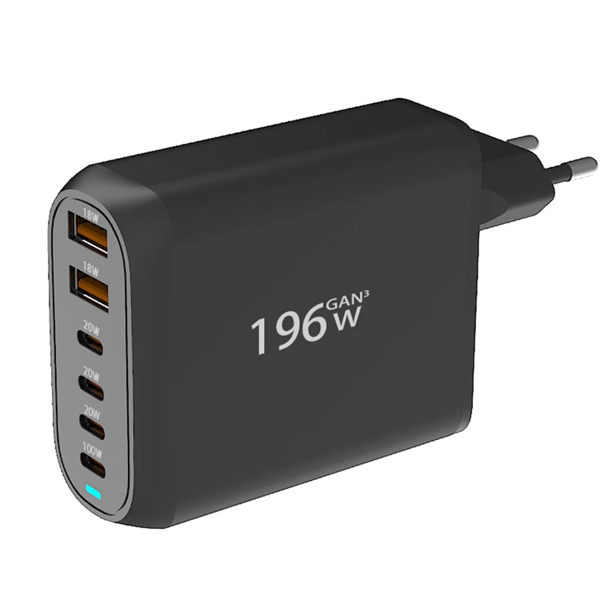 

Зарядное устройство сетевое с 6 USB-портами, 196 Вт, 100 Вт