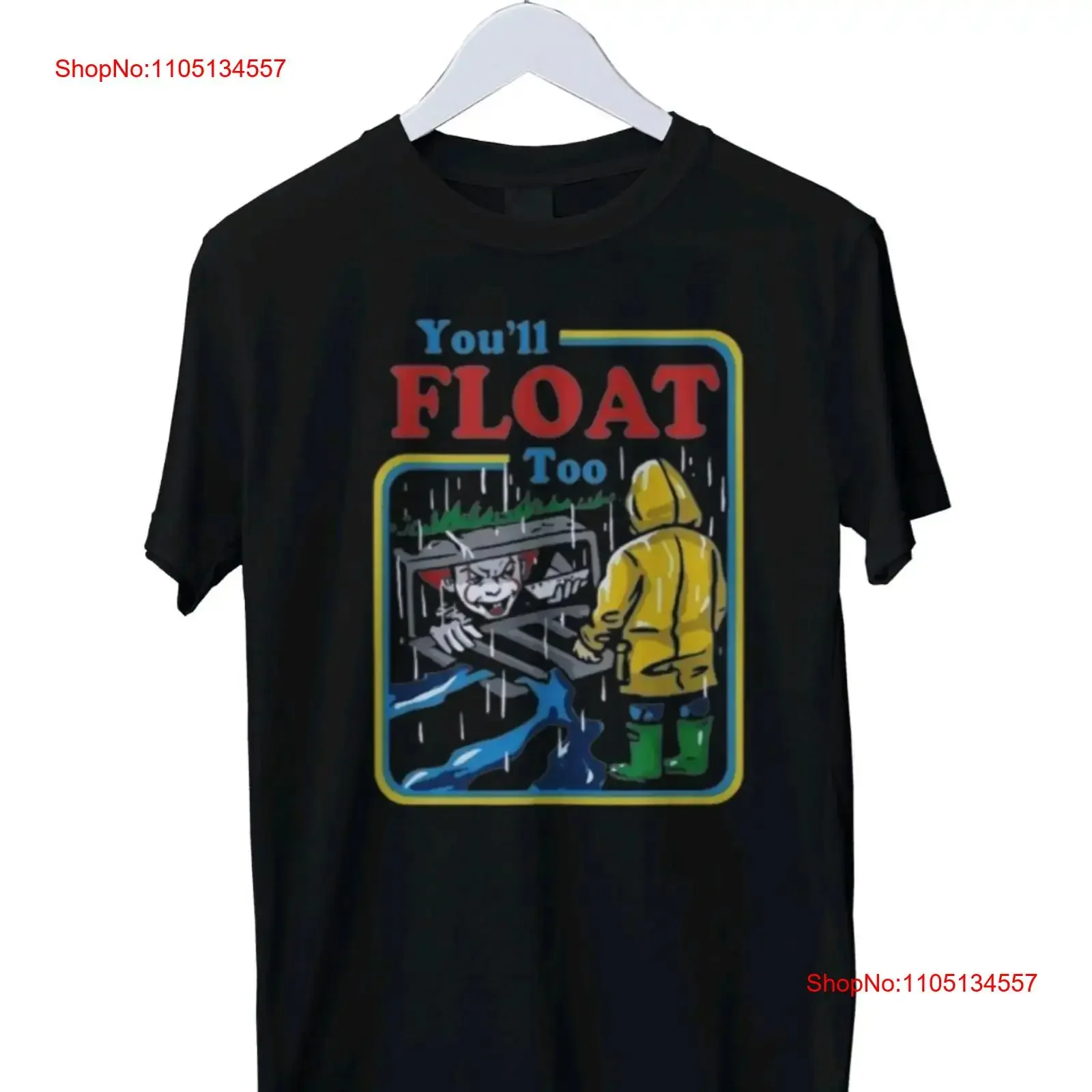 تي شيرت رجالي من You Will Float Too Film Movie S M L XL 2 3 4 عتيق برسومات مغسولة قابلة للتنفس وممتدة قليلاً