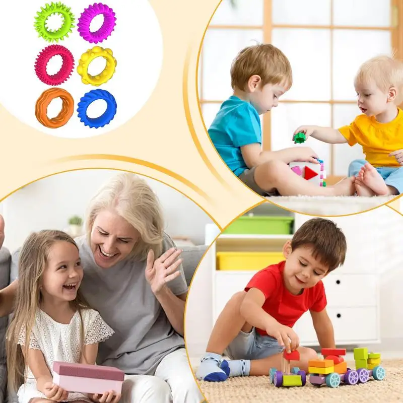 Ensemble de 6 matiques mentaires orielles brillantes pour enfants et adolescents, jouets pour les doigts