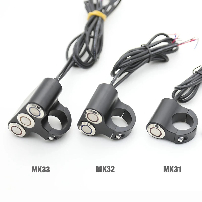 Motorcycle Handlebar Led Indicator Light Switch Adjustable Mount Waterproof Button Switch DC12V, Lock Switch image 5