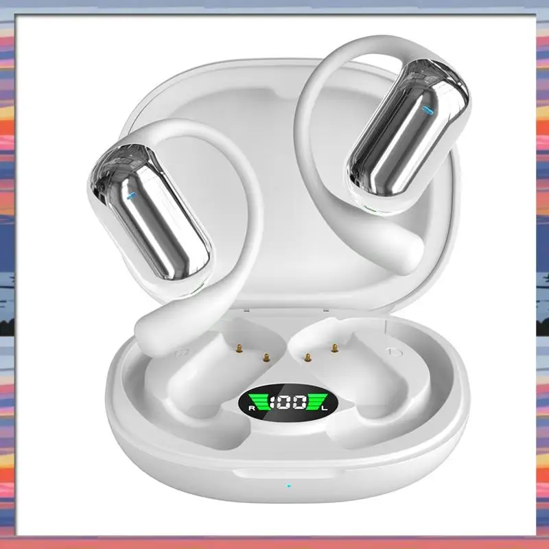 AC18(Guaranteed) AI Translation Earbuds BT 5.3 With Ear Hook Translator Headphones Open Ear Headphones For Running Fitness Learn