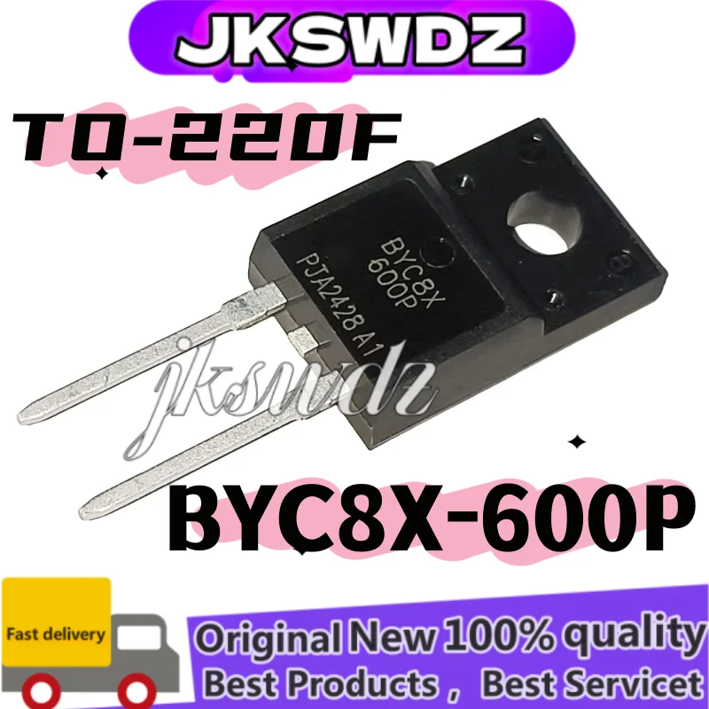 

10PCS 100% New original BYC8X-600P BYC8-600 BYC8X-600 Quick recovery rectifier tube 8A 600V