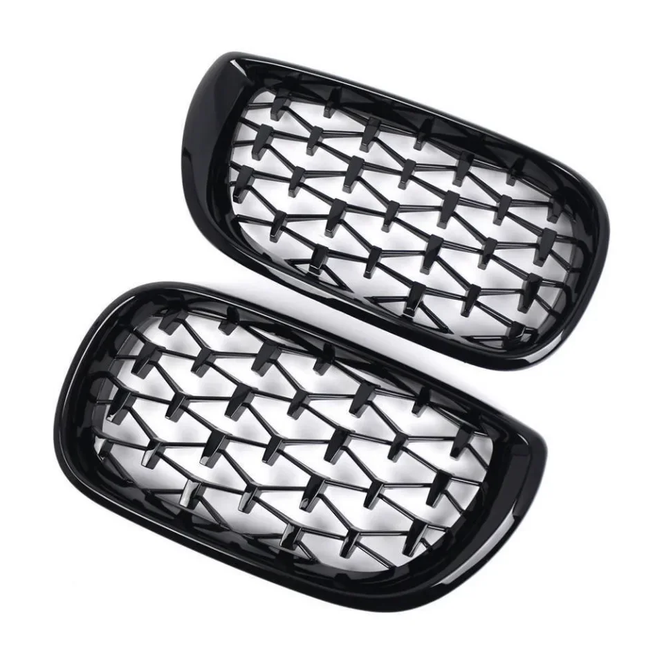 XVIP Gloss Single Line Style Front Nieren-Renngitter für BMW 3er E46 325i 4-Türer 2002–2004 obere Grills im Diamanten-Stil – Detail 12