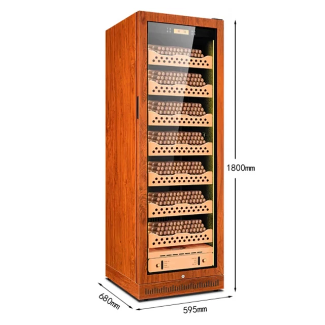1500 Pcs Compressor Cigar Cabinet Humidor Cooler Case for Professional Tobacco Storage and Display Home Club Receptacle