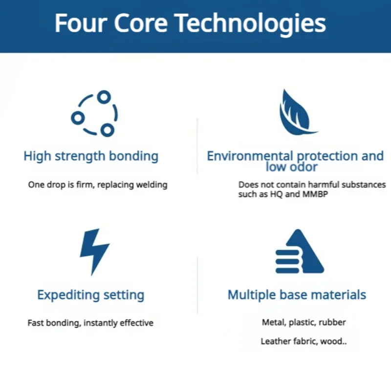 411 لاصق لـ 50 جرام، ربط فوري، ربط قوي للمعادن والبلاستيك والخشب والمطاط