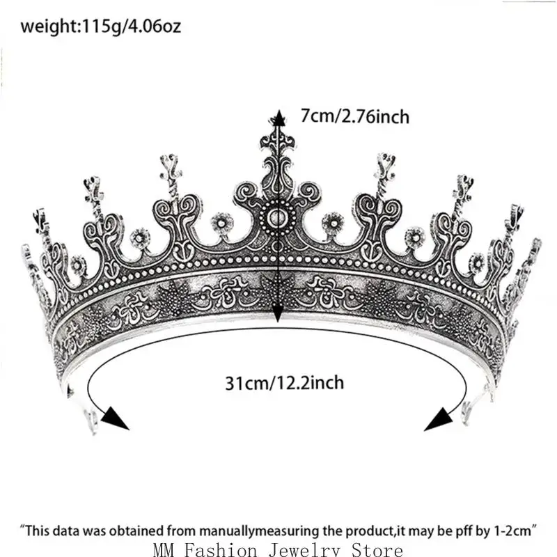 D0UB Classical Hisf Circle fasce per testa barocca per le donne perfette per i matrimoni e lo spettacolo