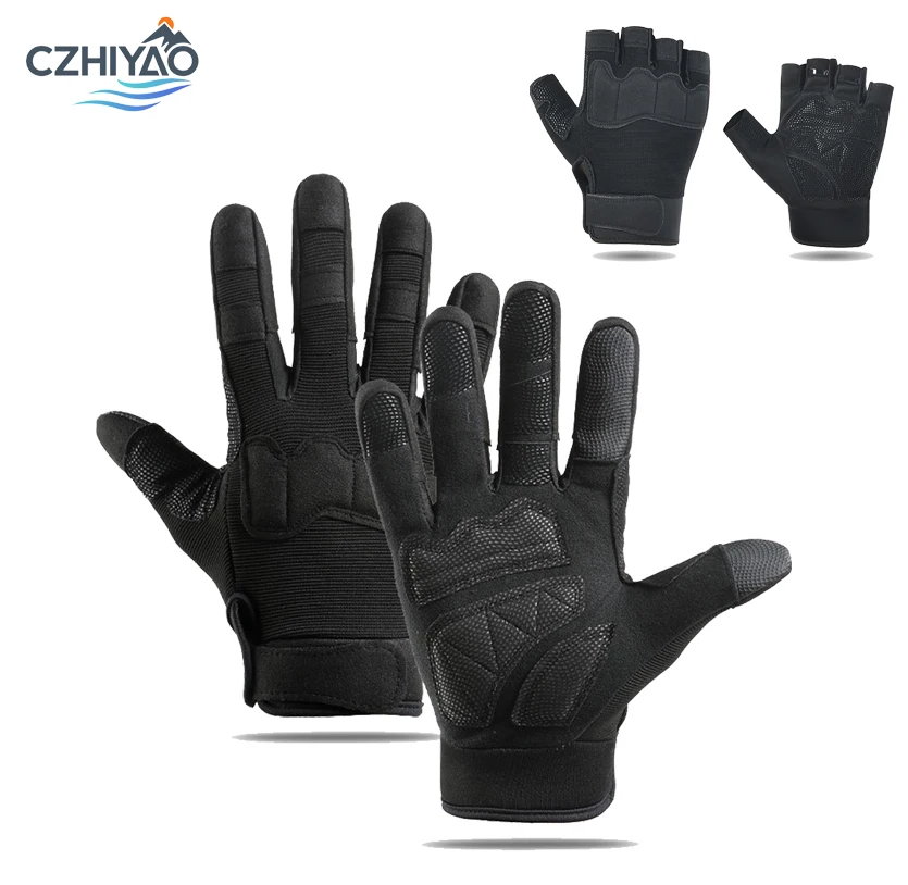

CZHIYAO Men's Tactical Gloves With Hard Shell And Palm Pad Touch Screen Suitable For Motorcycle Paintball Gun Hunting And Hiking